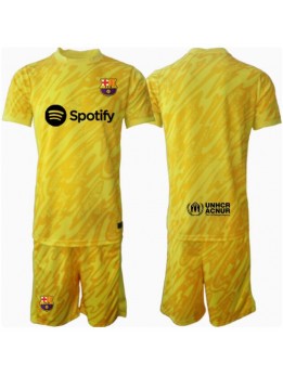 Billige Barcelona Keeper Hjemmedraktsett Barn 2024-25 Kortermet (+ Korte bukser)